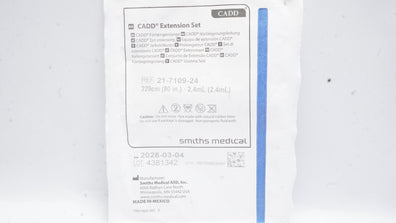 Smiths Medical 21-7109-24 CADD Extension Set 90inch x 2.4mL